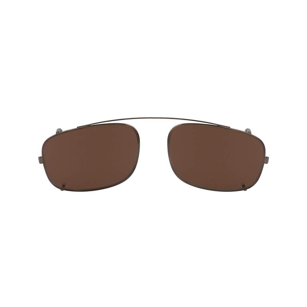 Flexon 600 CLIP ON Eyeglasses 200 Shiny Brown 54mm